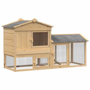 vidaXL Kanakoobas 2 pcs Pruun Tahke m&auml;nd