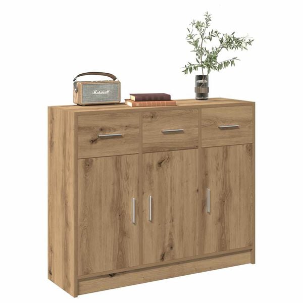 vidaXL puhvetkapp Artisan Oak 91x28x75 cm Engineered Wood