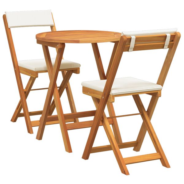 vidaXL Aia Bistroo Komplekt padjaga 3 pcs Pruun tugev akaatsiapuit