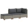 vidaXL 3 tk Rattanist lounge komplekt padjadega GENDT Looduslik rattan