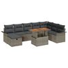 vidaXL Aia Diivanikomplekt padjaga ladustamisega 9 pcs Hall pol&uuml;rotang