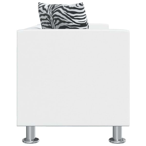 vidaXL 2 istekohaga diivan, kunstnahast, valge