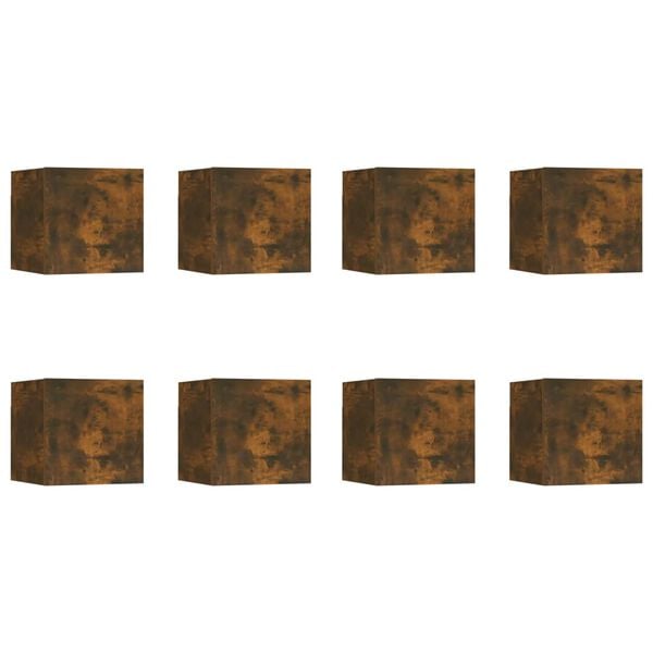 vidaXL seinale paigaldatavad telerikapid 8 tk, suitsutatud tamm