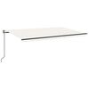 vidaXL automaatne varikatus, LED ja tuuleandur, 500 x 350 cm kreemjas