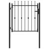 vidaXL Tara aed HORST 100 x 100 cm Metall Must Lukustatav