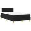 vidaXL LED Box Spring Voodi LED-ribadega Must 120 x 200 cm kangas