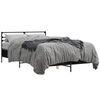 vidaXL voodiraam, must, 140 x 190 cm, tehispuit ja metall