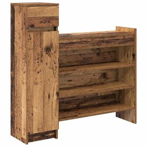 vidaXL Kinga kapp 100,5 x 28 x 100 cm Tehispuit Vana puit
