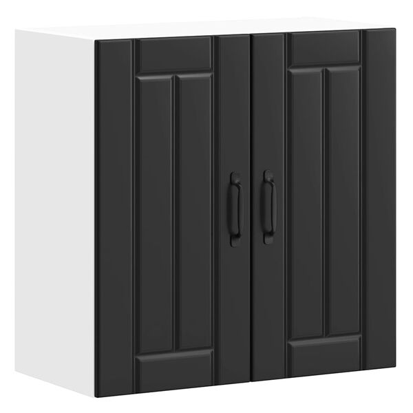 vidaXL köögi seinakapp Lucca, must, tehispuit