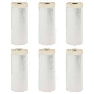 vidaXL Tolmumatt liimiga teibiga 6 pcs L&auml;bipaistev 110 x 3300 cm HDPE