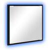vidaXL LED vannitoa peegel Must tamm 40 x 37 x 8.5 cm Tehispuit