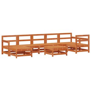 vidaXL Aia lounge komplekt 8 pcs Vahapunane Tahke m&auml;nd