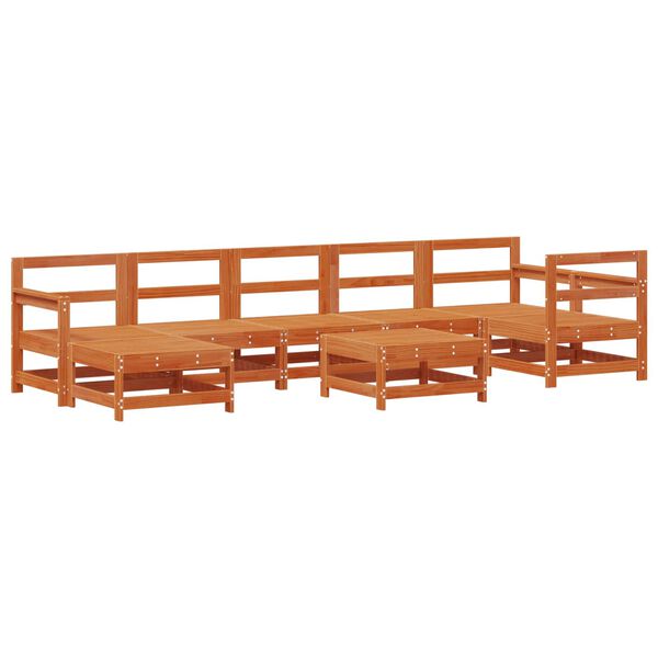 vidaXL Aia lounge komplekt 8 pcs Vahapunane Tahke m&auml;nd