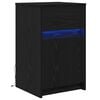 vidaXL LED voodi&ouml;&ouml;t&uuml;kk Must tamm 38 x 34 x 61 cm Tehispuit