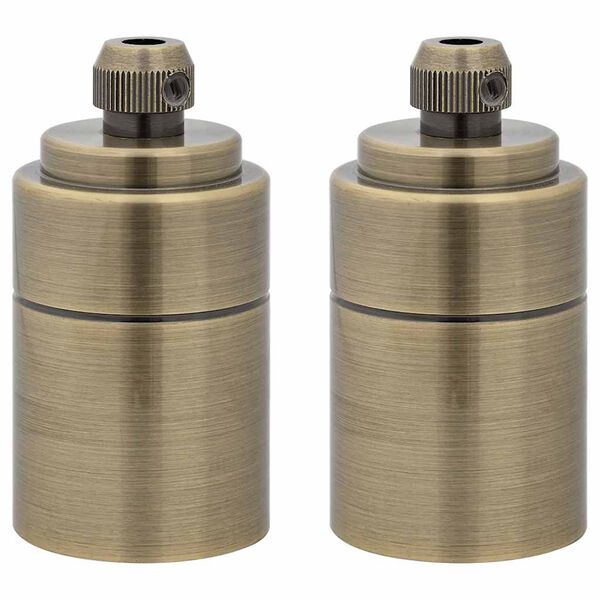 vidaXL Lambihoidjad 2 tk Pronks E27