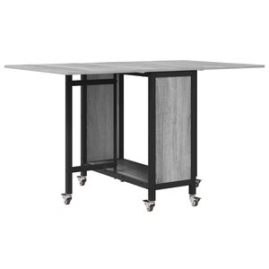 vidaXL Kokkupandav s&ouml;&ouml;gilaud ratastega 130 x 80 x 76,5 cm teras PB