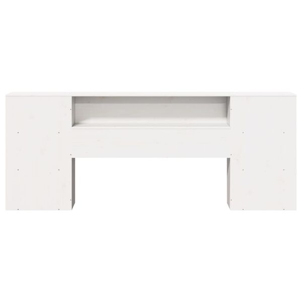 vidaXL hoiuruumiga voodipeats, valge, 180 cm, m&auml;nnipuit