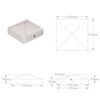 vidaXL p&uuml;ramiidikujuline postiots, 6 tk, tsingitud metall, 101x101 mm
