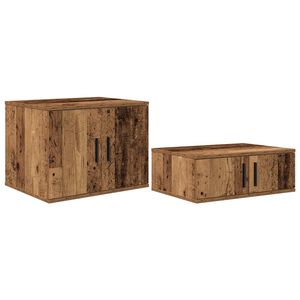 vidaXL Hoiukapp 2 pcs Vana puit 127 x 41 x 40 cm Tehispuit