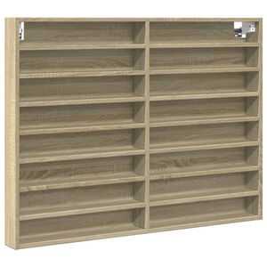 vidaXL vitriinkapp, Sonoma tamm, 100x8,5x75 cm, tehispuit