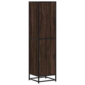 vidaXL Highboard pruun tamm 35,5x35x139 cm Engineered Wood and Metal
