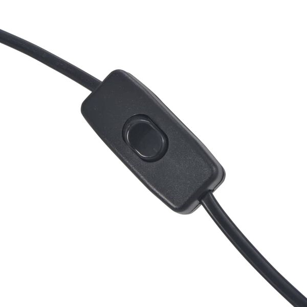 vidaXL laualamp, must, ümmargune, E27