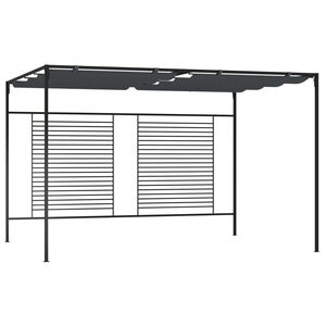 vidaXL varjualune, eemaldatav katus, 4x3x2,3 m antratsiithall 180 g/m&sup2;