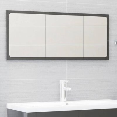 vidaXL 2-osaline vannitoamööbel, kõrgläikega hall, puitlaastplaat