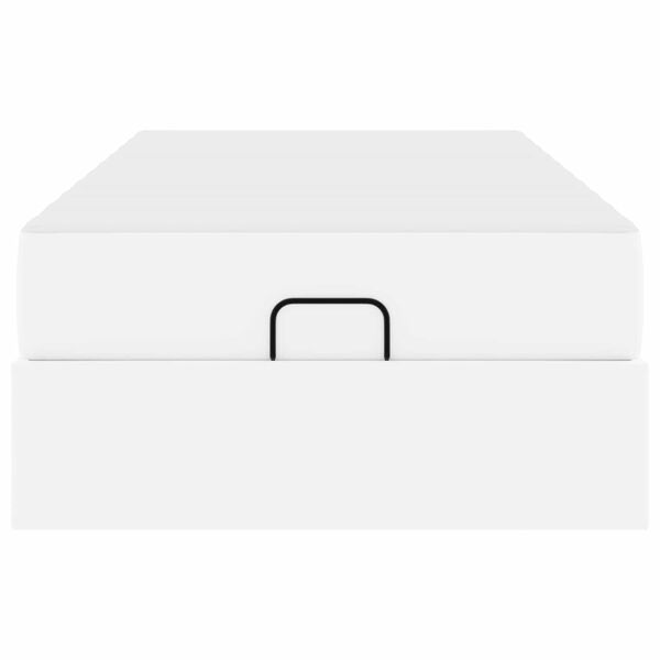 vidaXL Voodi raam madratsiga Puhas valge 90 x 190 cm Kunstnahk