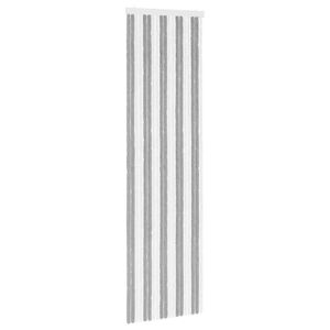 vidaXL S&auml;&auml;sev&otilde;rk Chenille Hall ja Valge 56 x 200 cm 100% PP