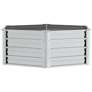 vidaXL peenrakast, 129x45 cm, tsingitud teras, h&otilde;bedane