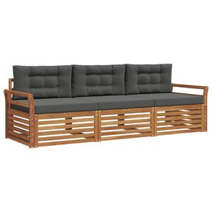 vidaXL V&auml;li diivanikomplekt padjaga 3 pcs Looduslik ja antriit
