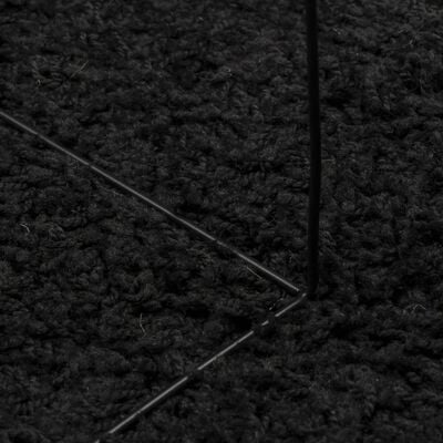 vidaXL kõrge narmaga Shaggy vaip, must, Ø 80 cm