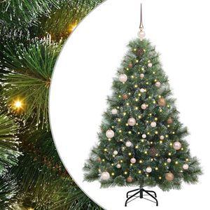 vidaXL Tehisj&otilde;ulupuu koos 150 LED-iga Roheline 150 cm PE ja PVC