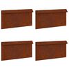 vidaXL &Uuml;kssarviku aed 4 tk 50 x 3,5 x 25 cm Ilmastikukindel teras