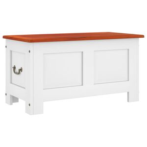 vidaXL kaanega hoiukirst, pruun ja valge, akaatsiapuit