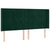 vidaXL voodipeats servadega, tumeroheline, 163x16x118/128 cm, samet