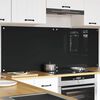 vidaXL K&ouml;gi Splashback 2 pcs Must 80 x 60 cm karastatud klaas