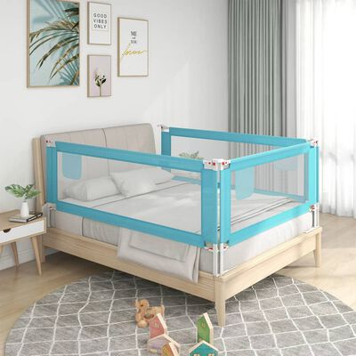 vidaXL voodipiire väikelapse voodile, sinine, 160 x 25 cm, kangas