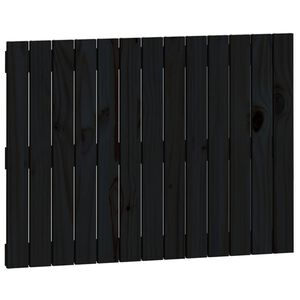 vidaXL seinale kinnitatav voodipeats, must, 82,5x3x60 cm, männipuit