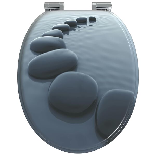 vidaXL Pehme sulgumise tualettruumi istmed Hall 44 x 38 cm MDF plaat