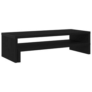 vidaXL monitorialus, must tamm, 54 x 22 x 15 cm, t&ouml;&ouml;deldud puit