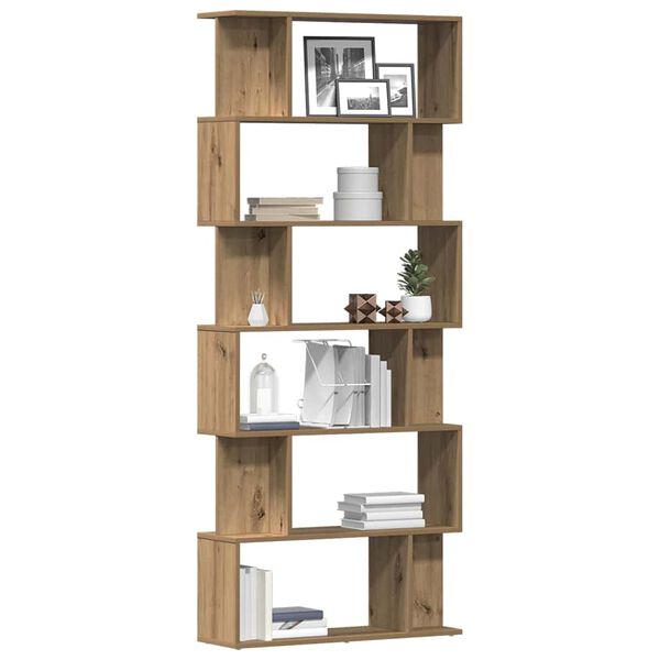 vidaXL raamatukapp Artisan Oak 80x24x192 cm Engineered Wood