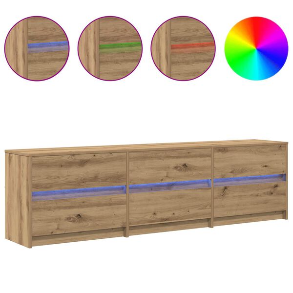 vidaXL TV &Uuml;ksused 2 pcs K&auml;sit&ouml;&ouml;puu 180 x 34 x 50 cm Tehispuit