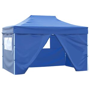 vidaXL kokkupandav pop-up telk 4 k&uuml;lgseinaga, 3 x 4,5 m, sinine