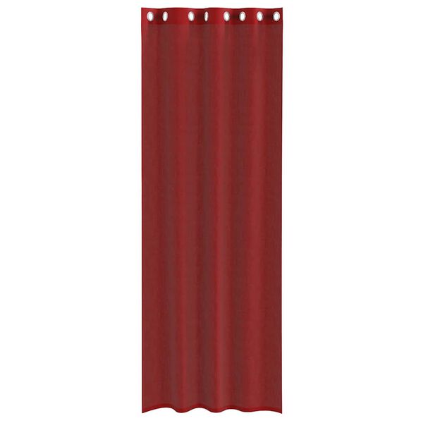 vidaXL Voile kardinad koos rõngastega 2 tk Wine Red