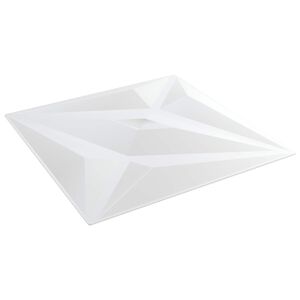 vidaXL Seinapaneelid T&auml;ht 24 pcs Valge Staar 50 x 50 cm XPS Vaht
