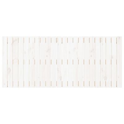 vidaXL seinale kinnitatav voodipeats, valge, 140x3x60 cm, männipuit