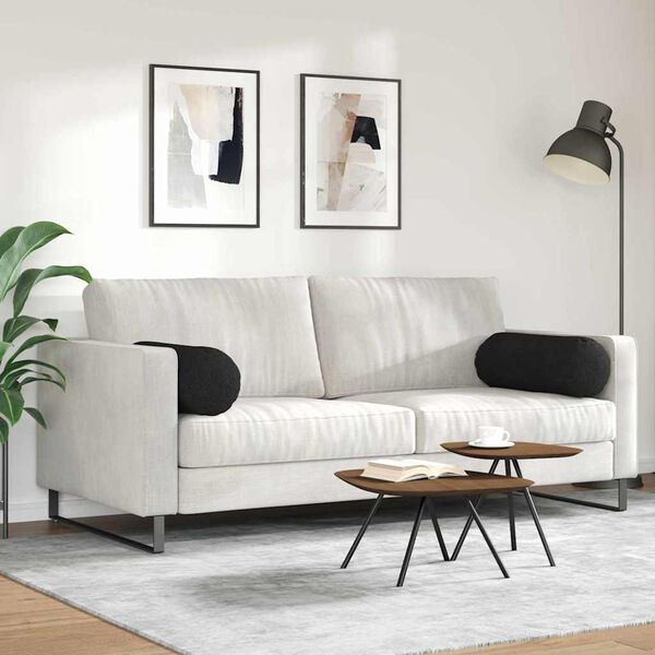 vidaXL Padjad 2 pcs Must Ø 25 x 70 cm kangas