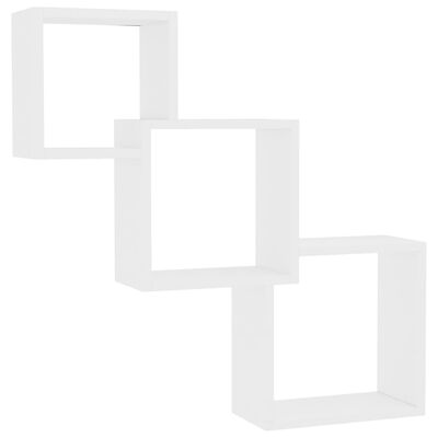 vidaXL seinariiulid, valge, 68x15x68 cm, puitlaastplaat